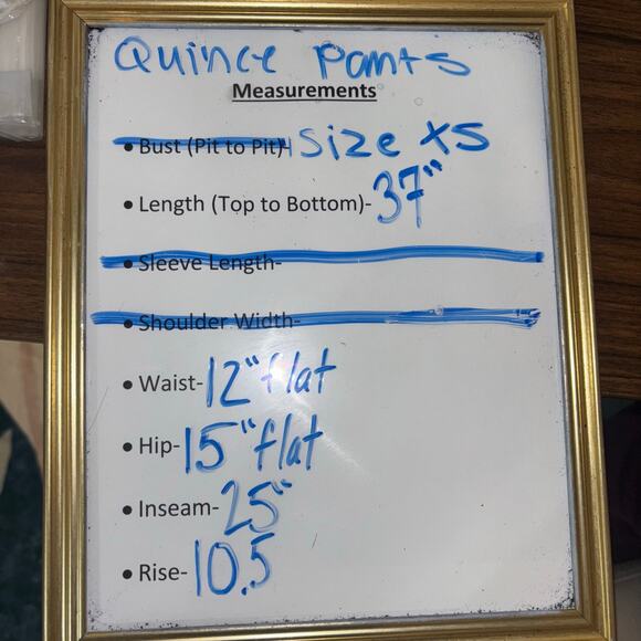 Quince 100% Linen Striped Pull On Pants – Size XS White and Black Striped Pants - Picture 16 of 16